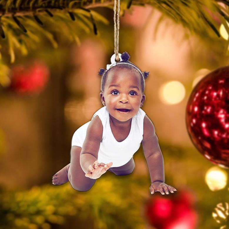 Custom Photo Ornament - Gift For Baby - Baby First Christmas Ornament