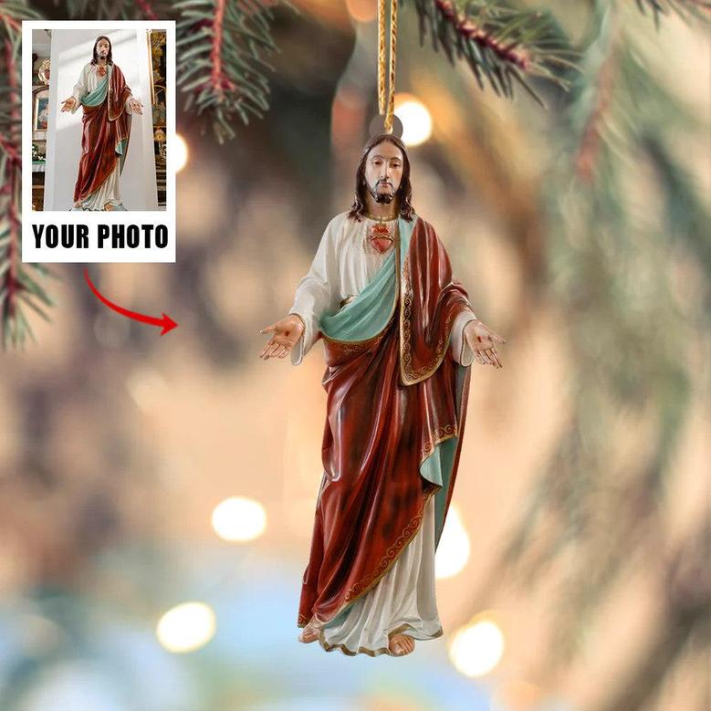 Custom Photo Ornament for God Lover - Perfect Gift for Christians, Family and Friends