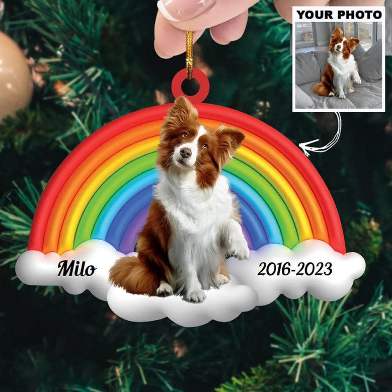 Custom Photo Ornament - Personalized Dog Photo Mica Ornament - Christmas Gift For Family Members, Kids