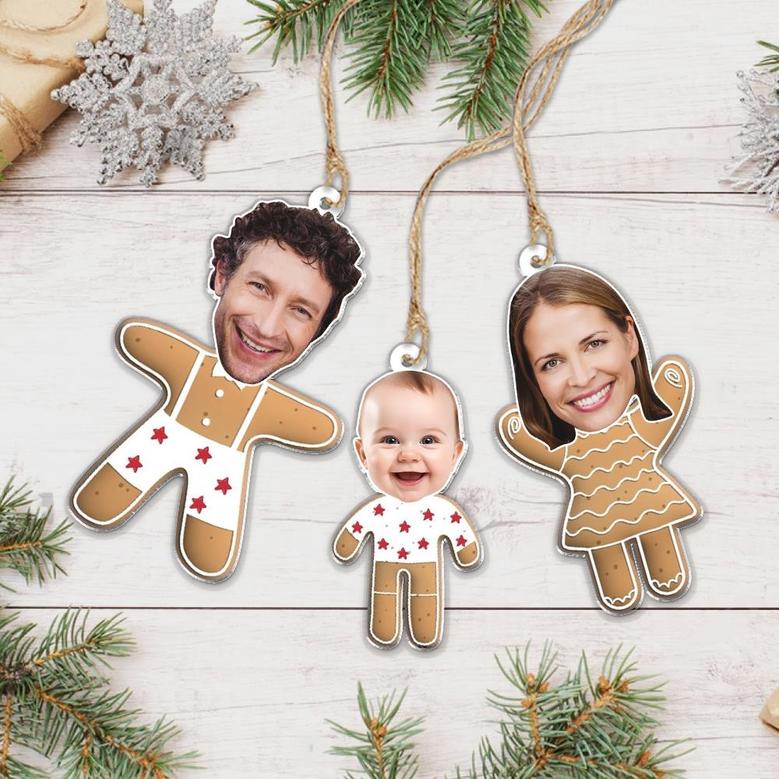 Custom Photo Ornament - Personalized Photo Mica Ornament - Christmas Gift For Family Members