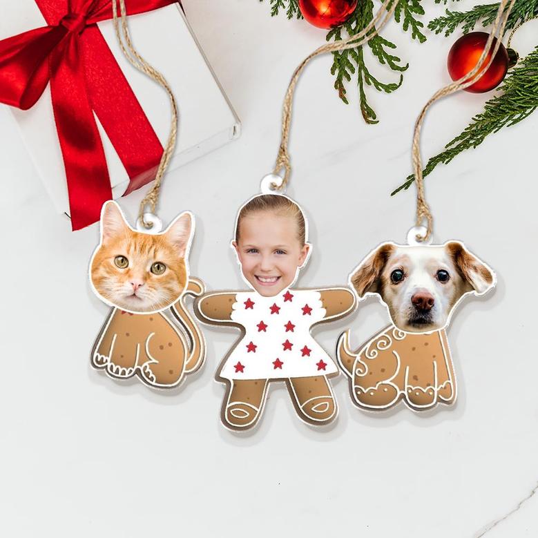 Custom Photo Ornament - Personalized Photo Mica Ornament - Christmas Gift For Family Members