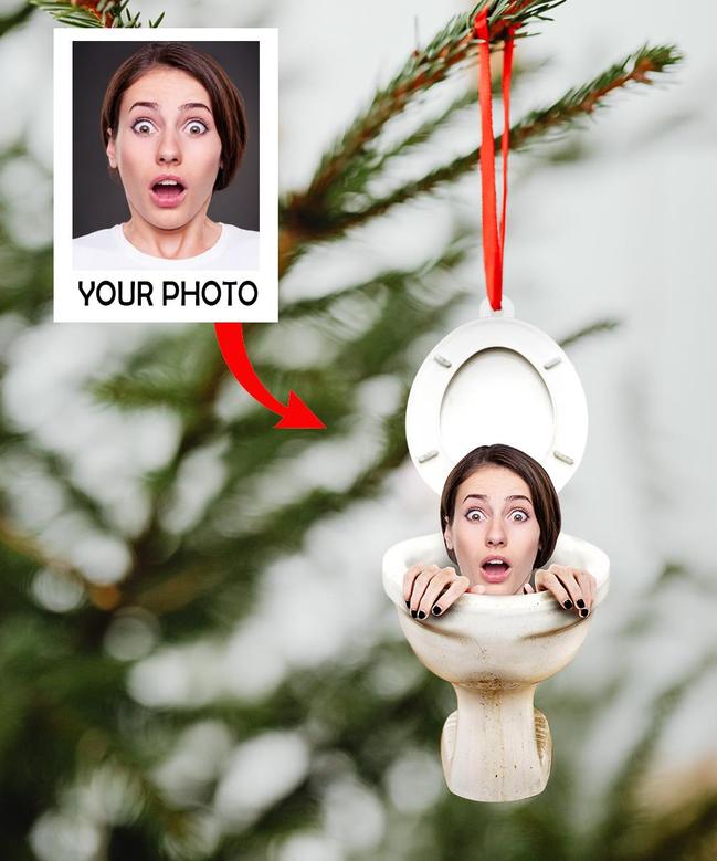 Custom Photo Ornament - Personalized Photo Mica Ornament - Gift For Family Member - Funny Christmas Moments