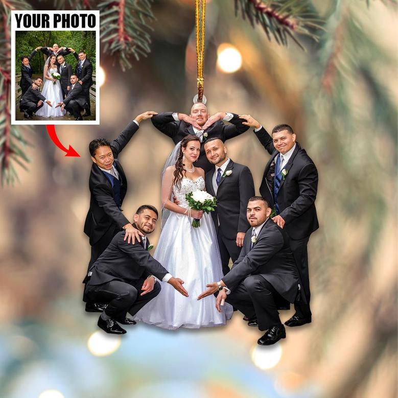 Custom Photo Ornament - Personalized Photo Mica Ornament - Wedding, Christmas Gift For Couple, Husband, Wife