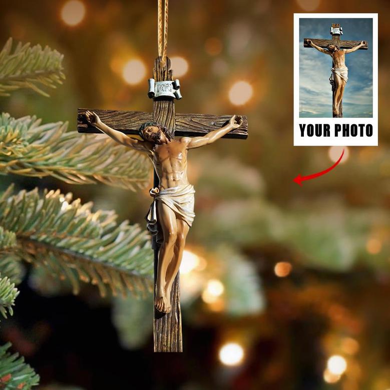 Personalized Christian Custom Photo Ornament Gifts, Perfect Christmas Gift for Christians, Family and Friends