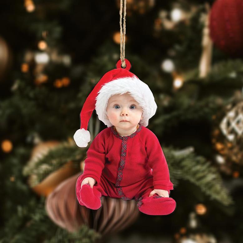 Personalized Photo Ornament - Gift For Baby - Customized Your Photo Ornament - Baby First Christmas Ornament