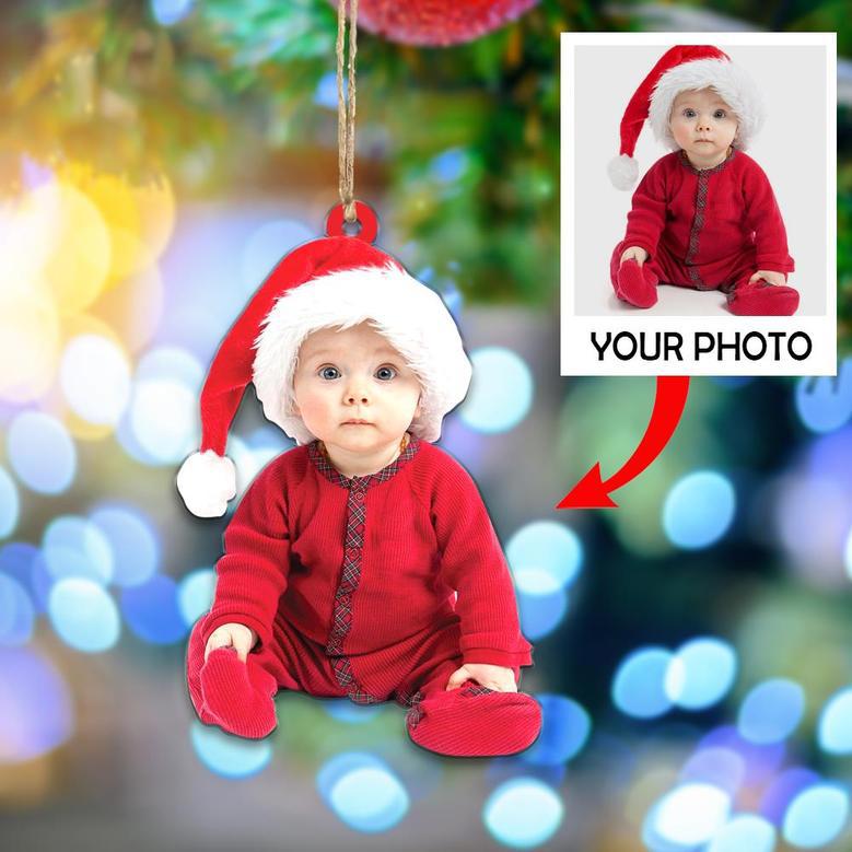 Personalized Photo Ornament - Gift For Baby - Customized Your Photo Ornament - Baby First Christmas Ornament