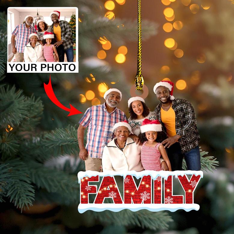 Personalized Photo Ornament - Gift For Family - This Is My Family - Christmas, Birthday Gift For Family, Family Members, Mom, Dad, Husband, Wife