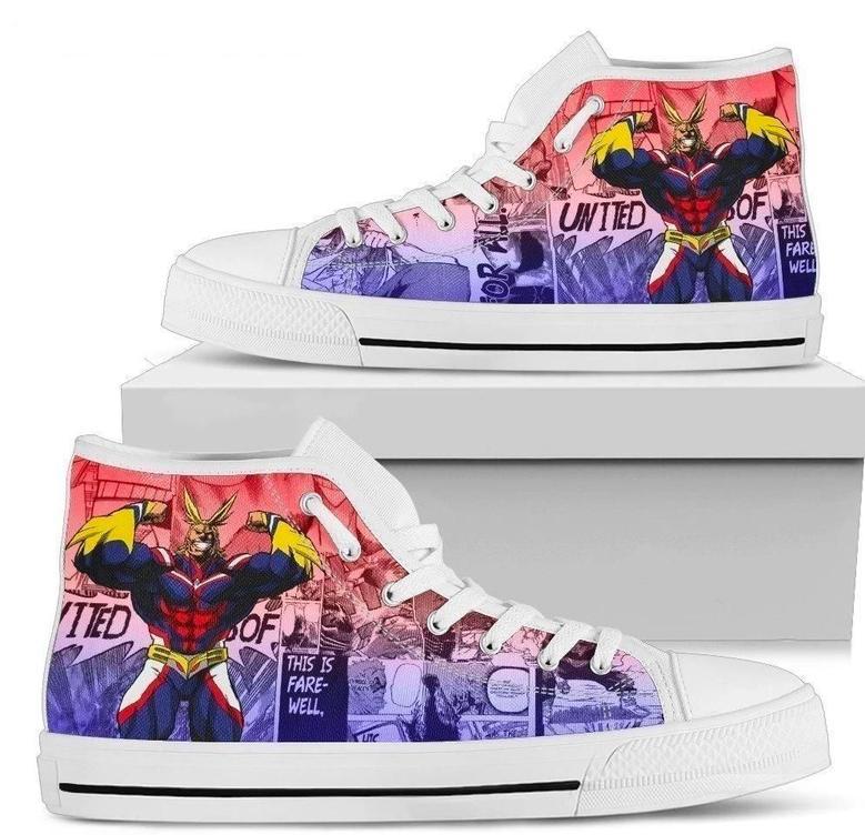 All Might My Hero Academia Sneakers High Top Shoes Anime High Top Shoes