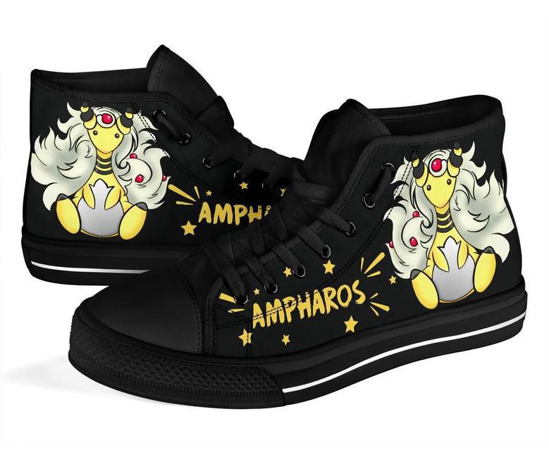 Ampharos Sneakers Pokemon High Top Shoes Gift Idea High Top Shoes