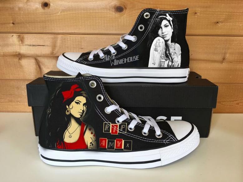 Amy Winehouse High Top Shoes For Fan