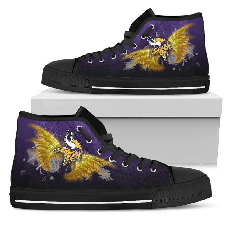 Angel Wings Minnesota Vikings High Top Shoes