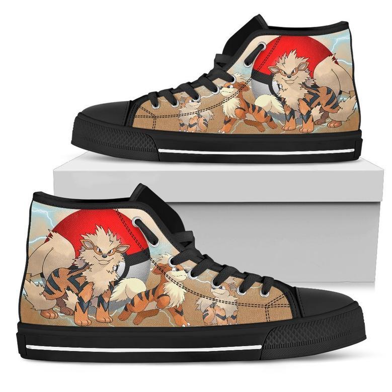 Arcanine Sneakers Pokemon High Top Shoes For Fan