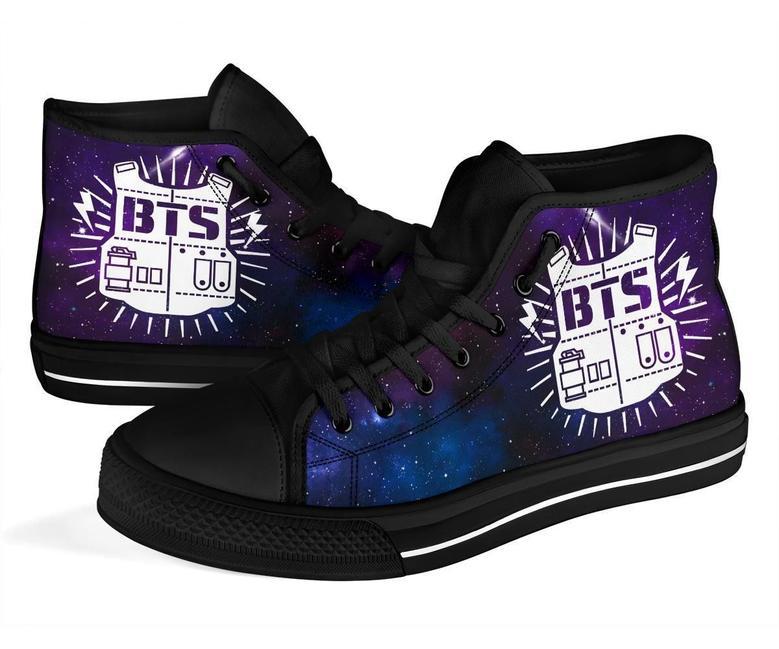 BTS Band Sneakers High Top Shoes Music Fan High Top Shoes