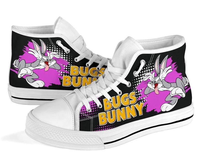 Bugs Bunny Sneaker High Top Shoes Looney Tunes Fan High Top Shoes