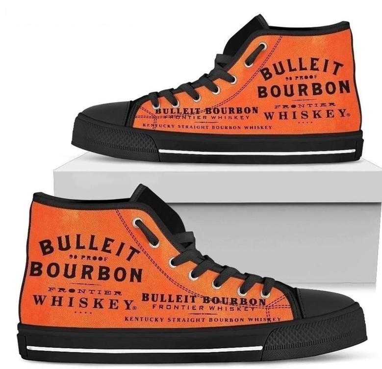 Bulleit Bourbon Shoes High Top Canvas For Whiskey Lover High Top Shoes