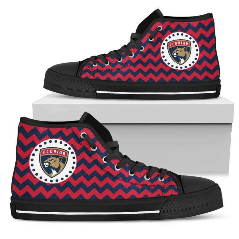 Chevron Broncos Florida Panthers High Top Shoes