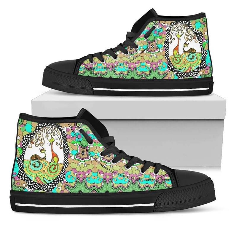 Colorful Cat High Top Shoes