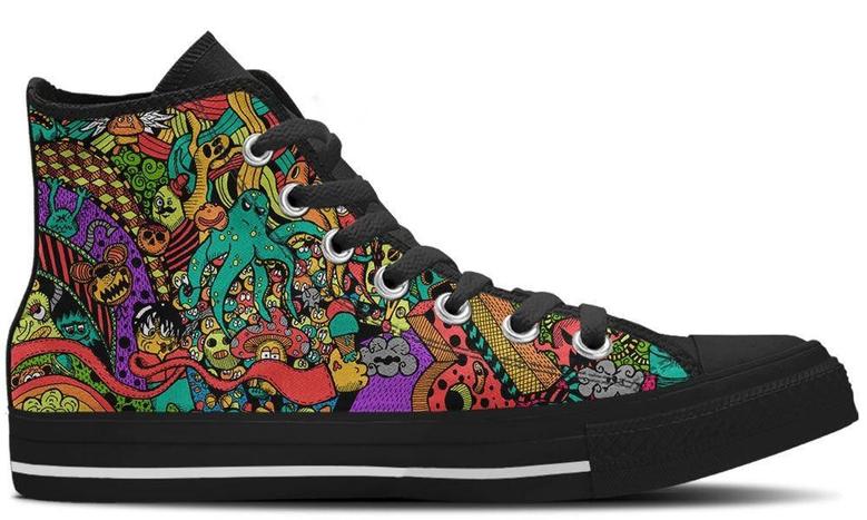 Colorful Chaos High Top Shoes Sneakers