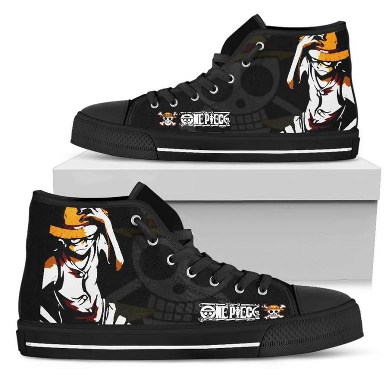 Cool Face Luffy Sneakers High Top Shoes