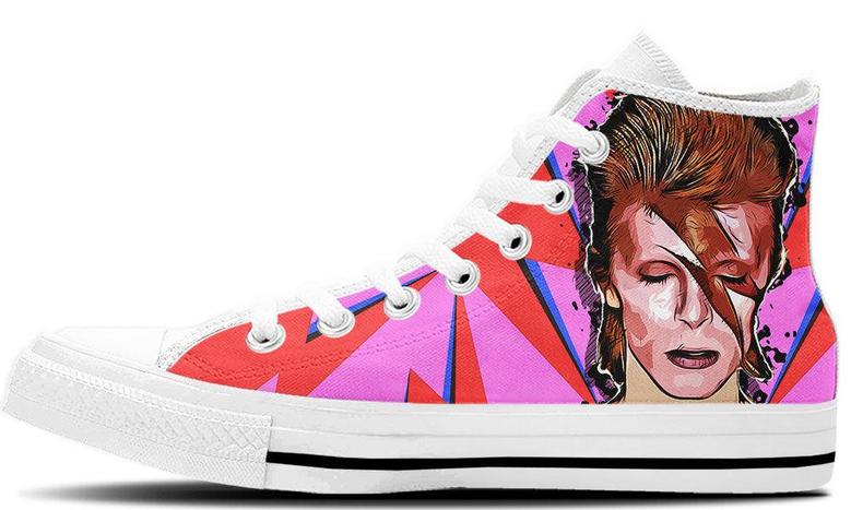 David Bowie High Tops Canvas Shoes