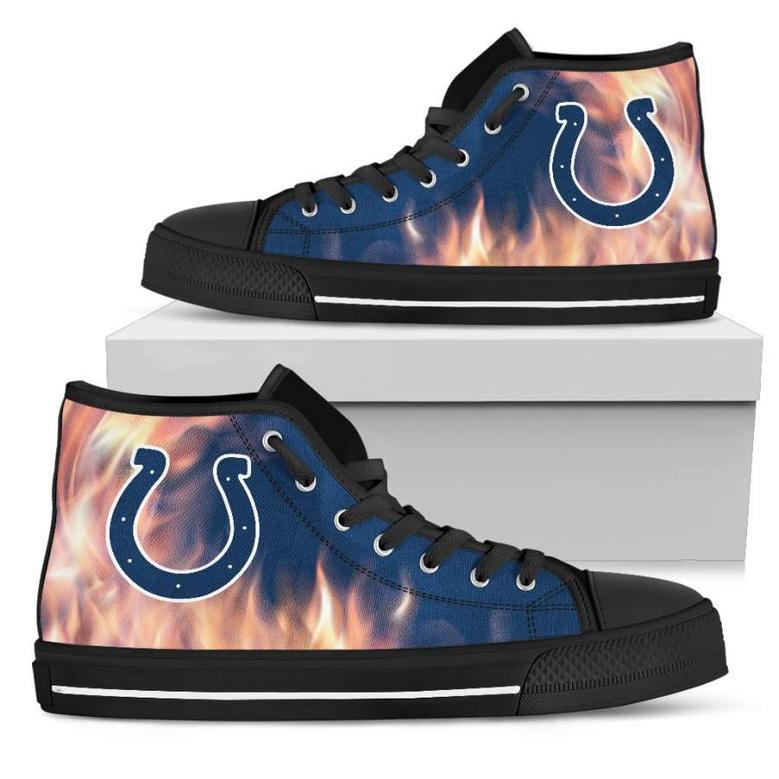 Fighting Like Fire Indianapolis Colts High Top Shoes