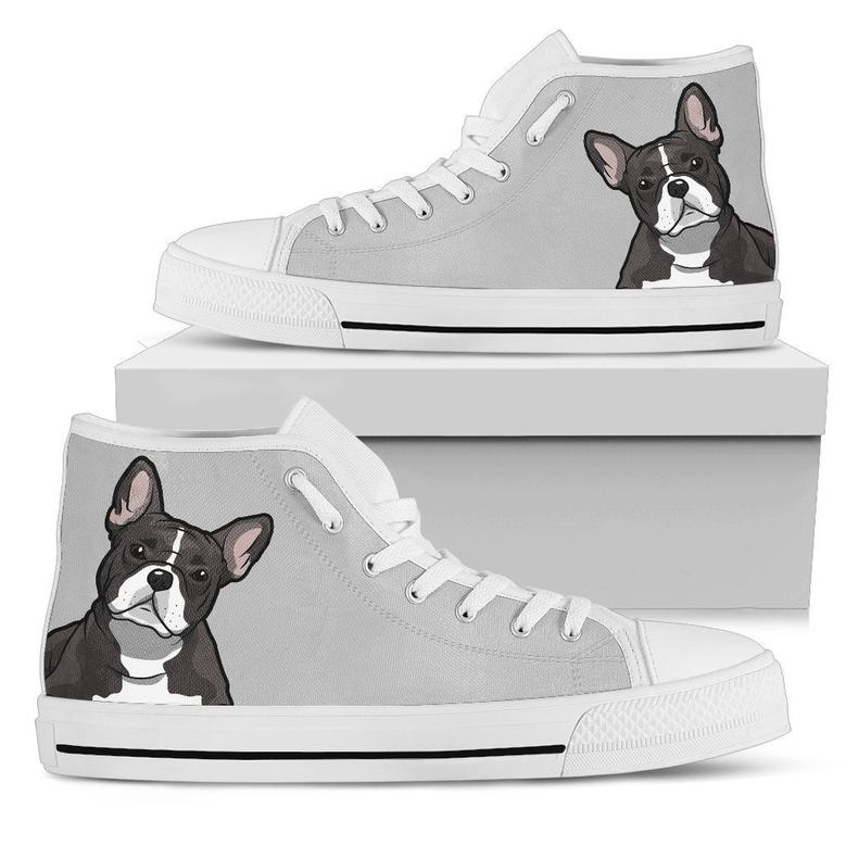French Bulldog Sneakers High Top Shoes Funny
