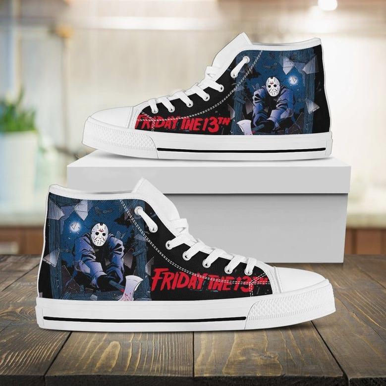 Friday The High Top Jason Voorhees Custom Running Shoes Gift Birthday White High Top Shoes