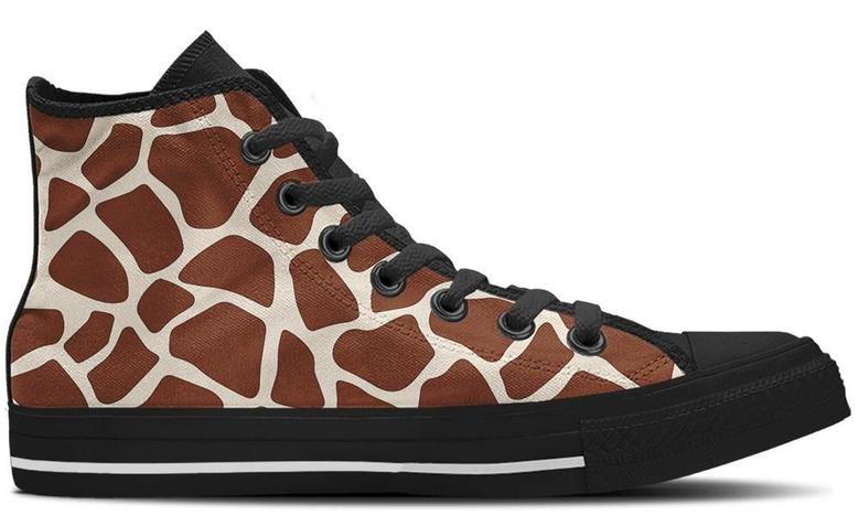 Giraffe Print High Top Shoes Sneakers