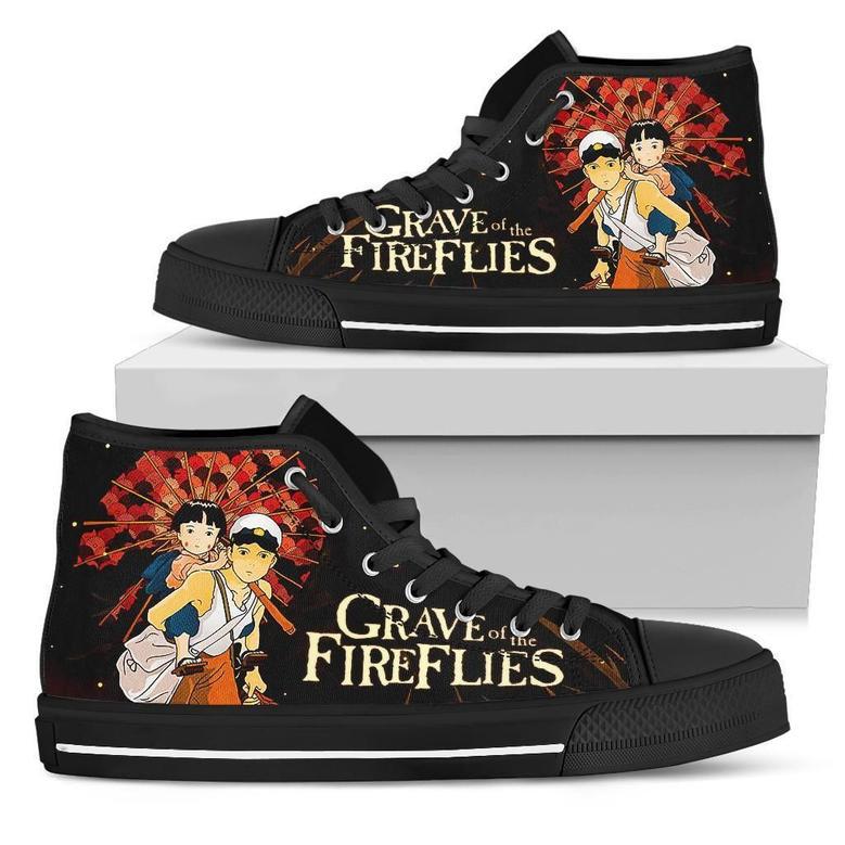 Grave Of The Fireflies Sneakers Ghibli High Top Shoes Fan High Top Shoes