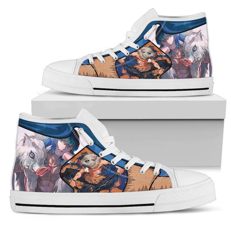 Inosuke Sneakers Demon Slayer High Top Shoes Anime Fan High Top Shoes