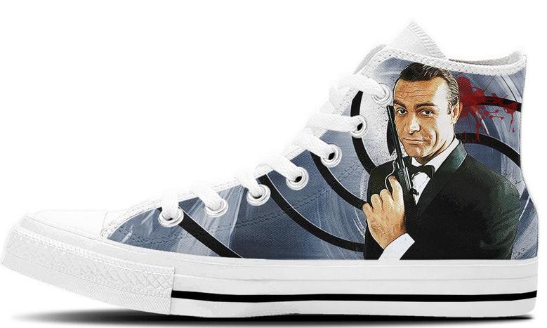 James Bond High Tops Canvas Shoes