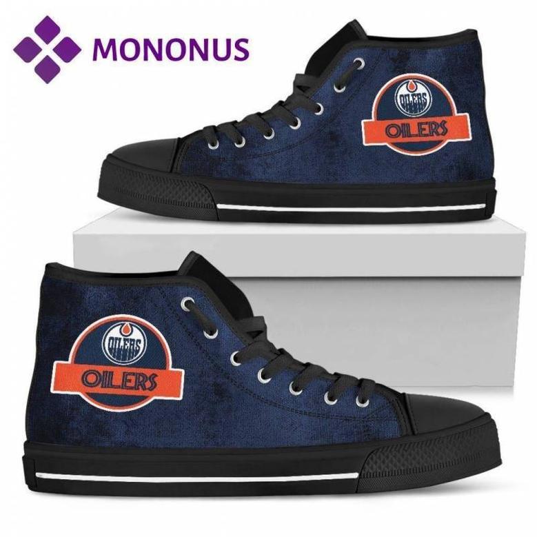 Jurassic Park Edmonton Oilers High Top Shoes Black