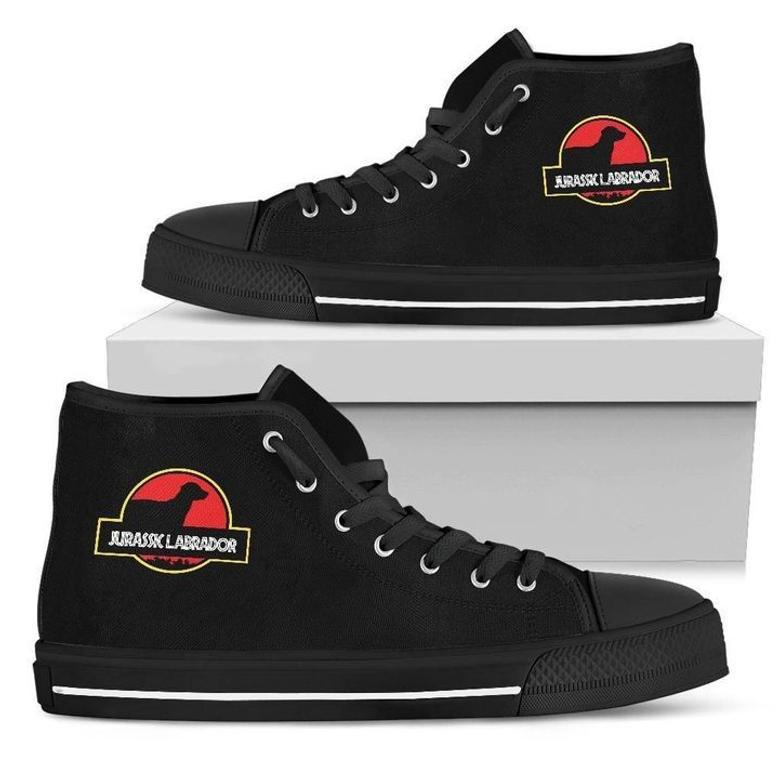 Jurassic Park Labrador High Top Shoes For Men And Women Custom Canvas Shoes High Top Canvas Shoes