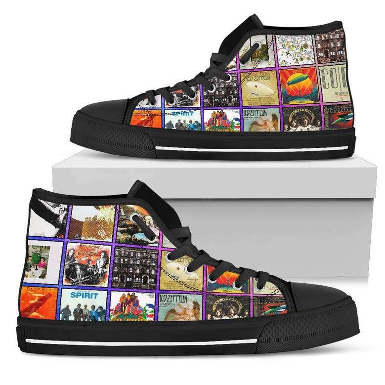 Led Zeppelin Sneakers Album High Top Shoes Rock Band Fan High Top Shoes