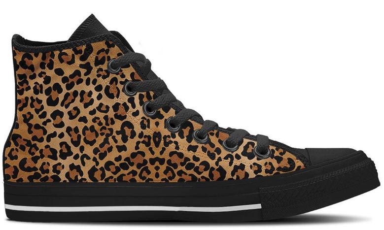 Leopard Print High Tops Canvas Shoes
