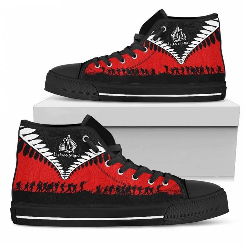 Lest We Forget High Top Shoes Red