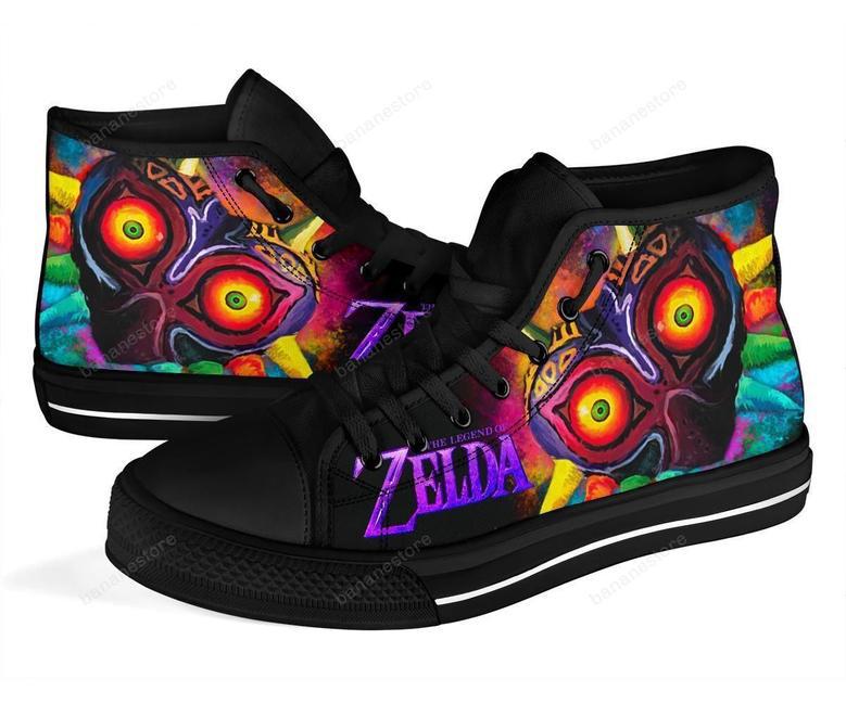 Majora'S Sneakers Legend Of Zelda High Top Shoes