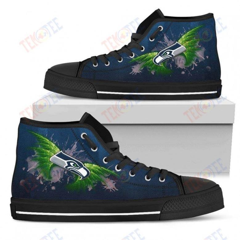 Mens Womens Seattle Seahawks High Top Shoes Batman Style High Top Shoes Printable