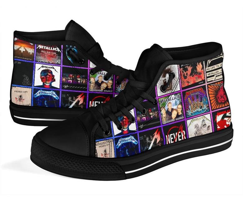 Metallica Sneakers Album High Top Shoes Rock Band Fan High Top Shoes