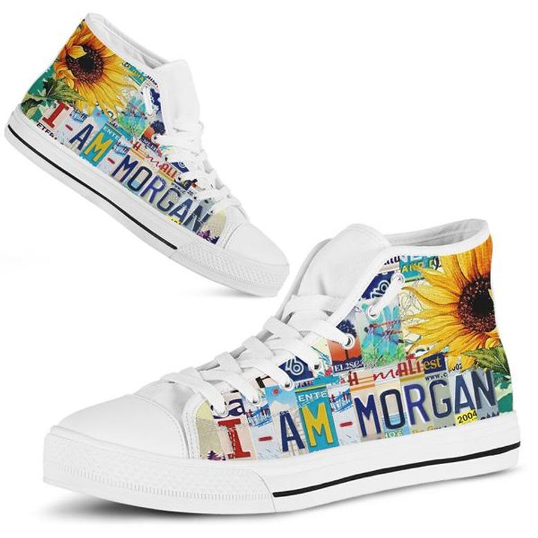 Morgan License Plate High Top Shoes