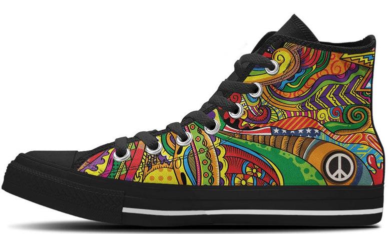 Peace of Color High Top Canvas Shoes