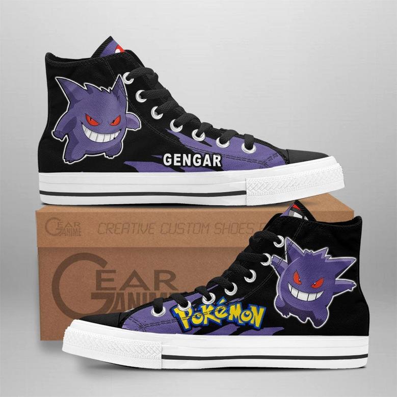 Pokemon Gengar High Top Shoes Custom Anime Sneakers