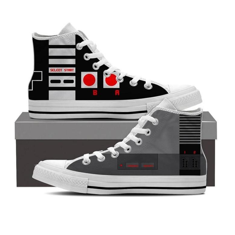 Retro Gaming High Top Shoes Sneakers