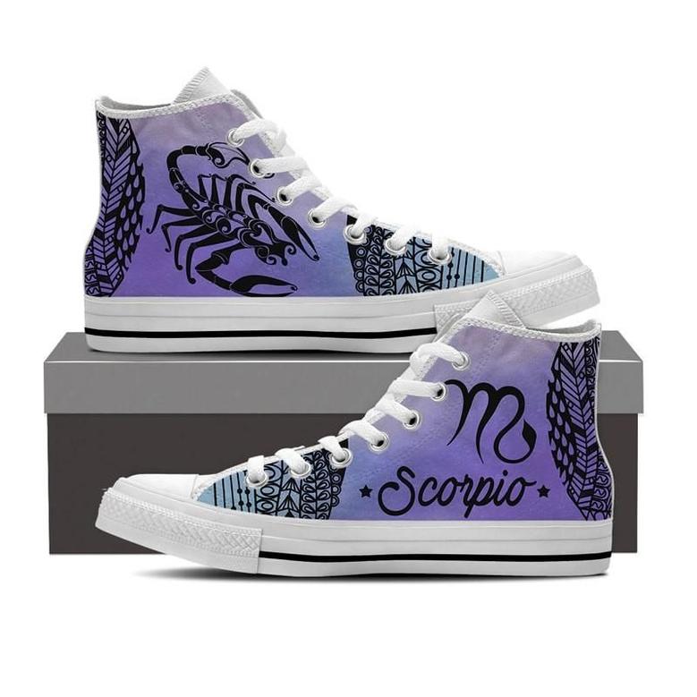 Scorpio Astrology Sign High Top Shoes Sneakers