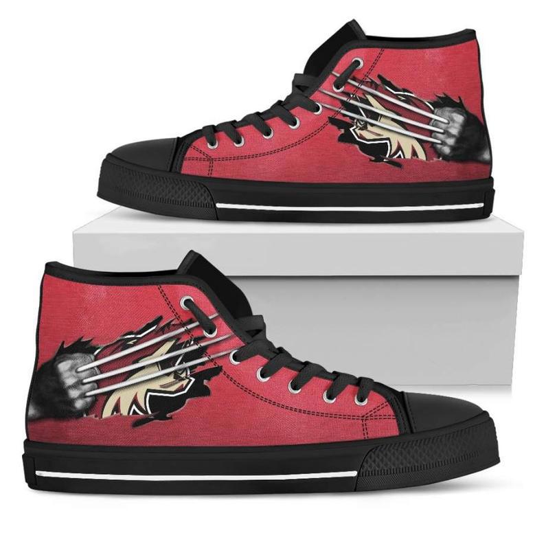 Scratch Of The Wolf Arizona Coyotes High Top Shoes