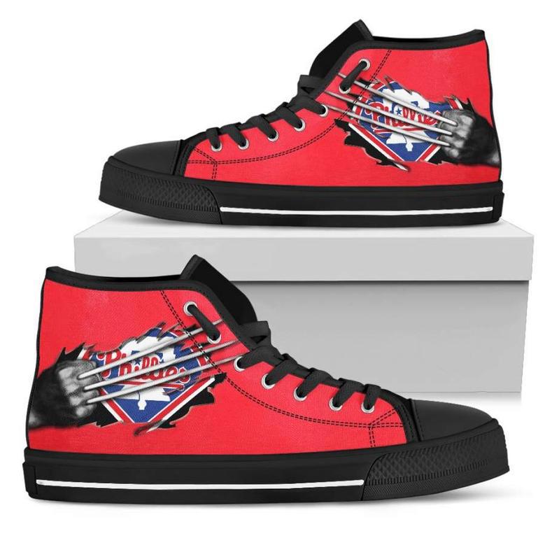 Scratch Of The Wolf Philadelphia Phillies High Top Shoes