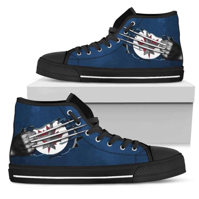 Scratch Of The Wolf Winnipeg Jets High Top Shoes