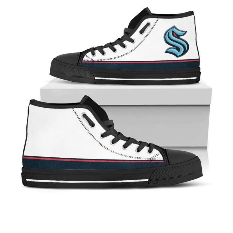 Seattle Kraken High Top Shoes Away Style