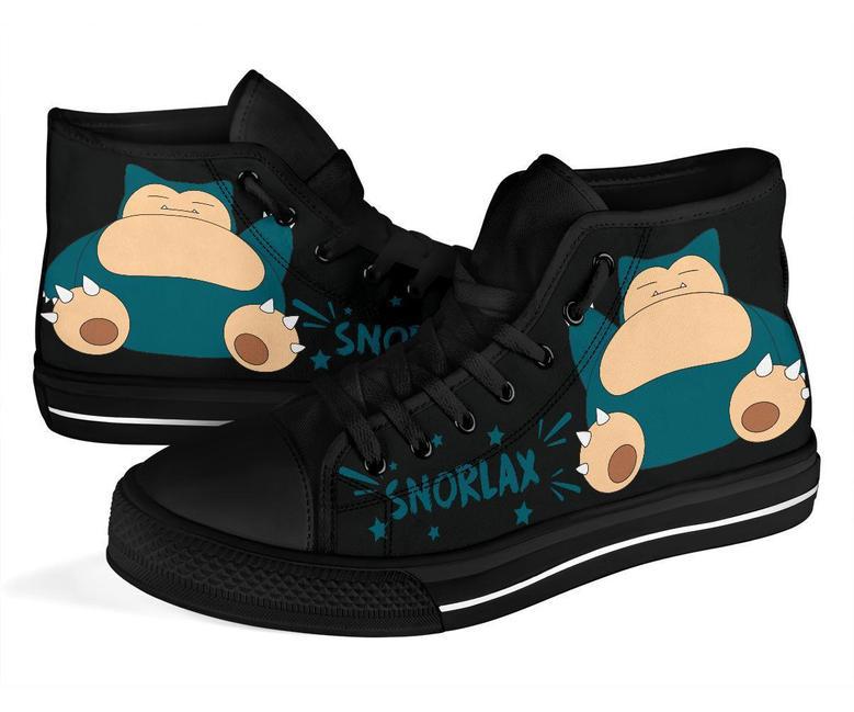 Snorlax Sneakers Pokemon High Top Shoes Gift Idea