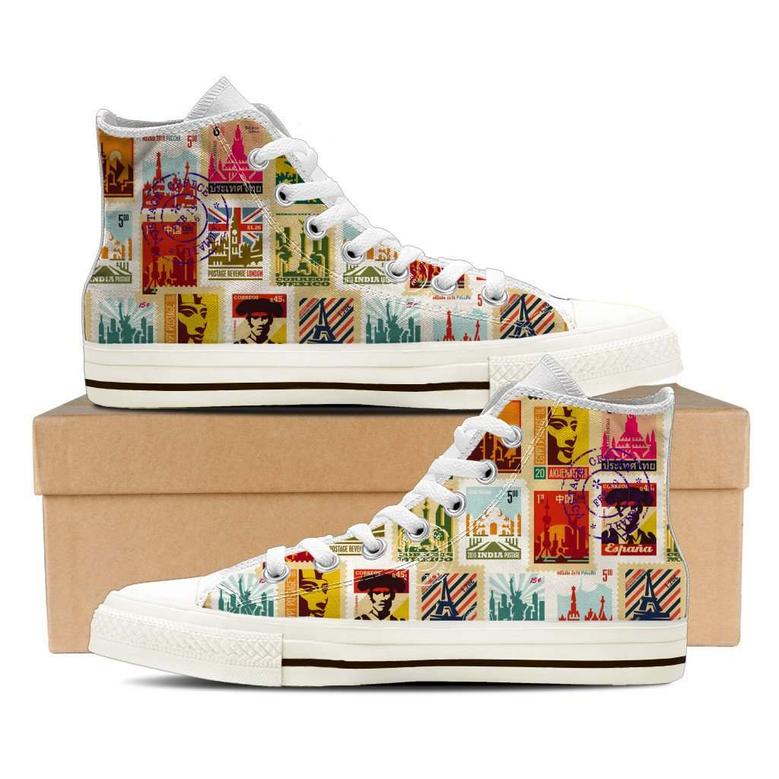 Stamp Collector High Top Shoes Sneakers